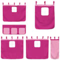 Miniatyrbild 9 av 11: The Living Store Loftsäng med rutschkana rosa 80x200 cm massiv furu -  Sängar & sängramar