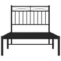 Miniatyrbillede 6 af 10: The Living Store sengeramme med sengegavl 90x200 cm metal sort -  Senge & sengeramme