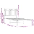 Miniatyrbillede 10 af 10: The Living Store sengeramme med sengegavl 90x200 cm metal sort -  Senge & sengeramme