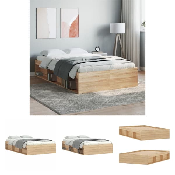 The Living Store sengeramme 120x190 cm sonoma-eg - Senge & sengeramme