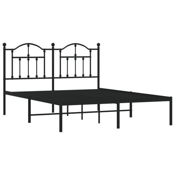 The Living Store sengeramme med sengegavl 140x190 cm metal sort - Senge & sengeramme