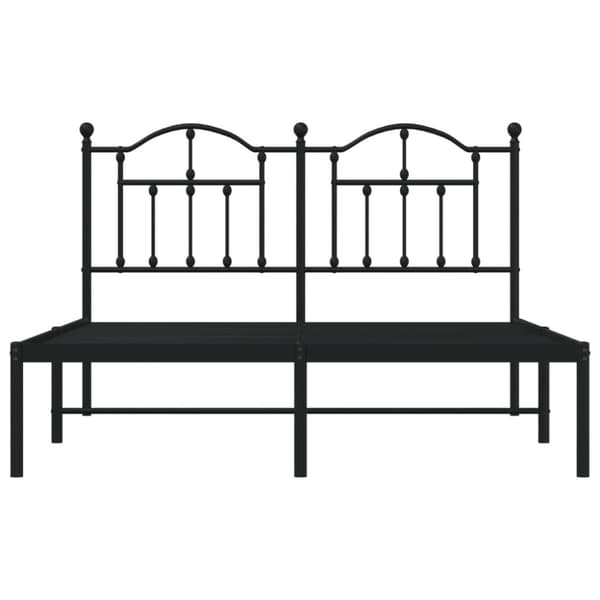 The Living Store sengeramme med sengegavl 140x190 cm metal sort - Senge & sengeramme