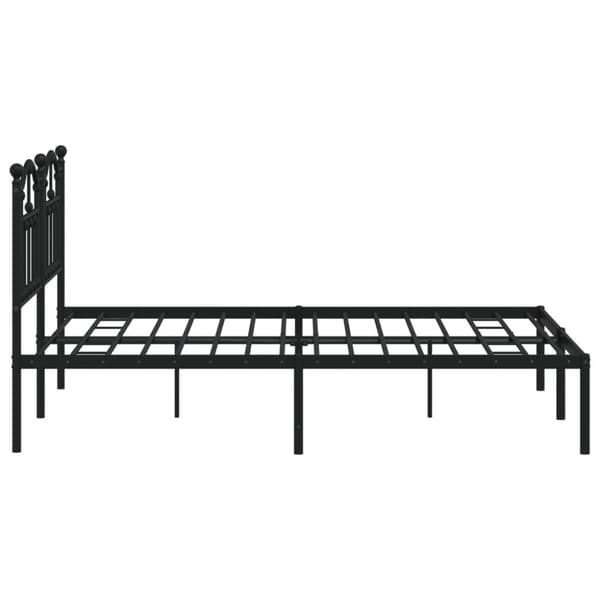 The Living Store sengeramme med sengegavl 140x190 cm metal sort - Senge & sengeramme