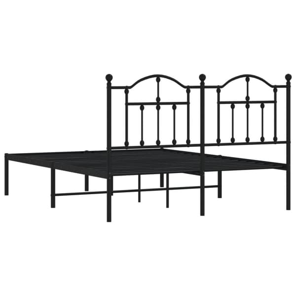 The Living Store sengeramme med sengegavl 140x190 cm metal sort -  Senge & sengeramme