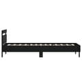 Miniatyrbillede 7 af 11: The Living Store sengeramme med sengegavl 90x200 cm konstrueret træ sort -  Senge & sengeramme
