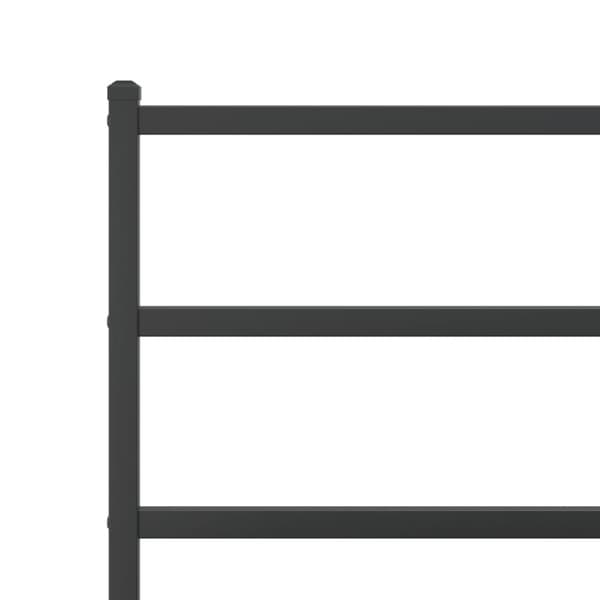 The Living Store sengeramme med sengegavl og fodgærde 90x200 cm metal sort - Senge & sengeramme
