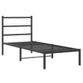 Pikkukuva 3 / 11: The Living Store Metallinen sängynrunko päädyllä musta 75x190 cm -  Sängyt & sängynrungot