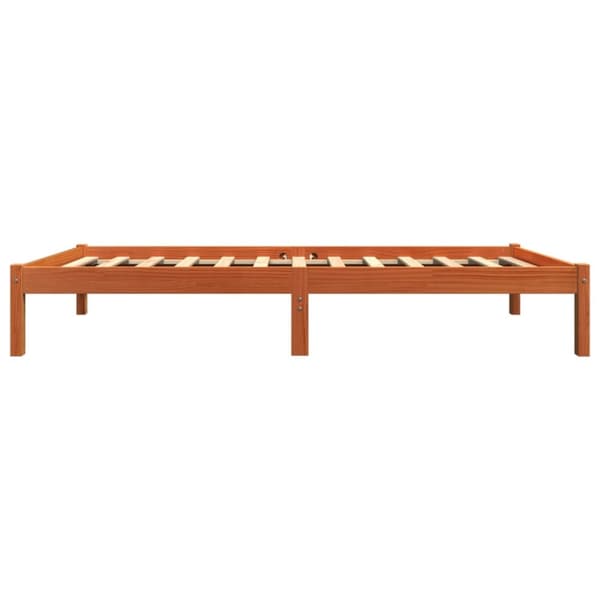 The Living Store Sängynrunko vahanruskea 75x190 cm täysi mänty -  Sängyt & sängynrungot