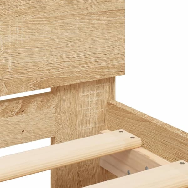 The Living Store sengeramme med sengegavl 180x200 cm sonoma-eg -  Senge & sengeramme