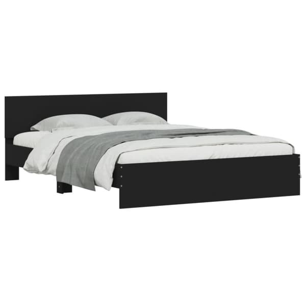 The Living Store sengeramme med sengegavl 140x190 cm sort -  Senge & sengeramme
