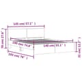 Miniatyrbillede 11 af 11: The Living Store sengeramme med sengegavl 140x190 cm sort -  Senge & sengeramme