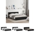 Miniatyrbillede 1 af 11: The Living Store sengeramme med sengegavl 140x190 cm sort -  Senge & sengeramme