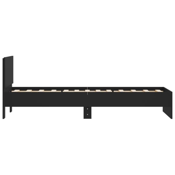 The Living Store sengeramme med sengegavl 90x190 cm konstrueret træ sort - Senge & sengeramme