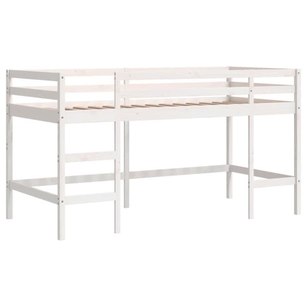 The Living Store Loftsäng med stege 90x190 cm massiv furu - Sängar & sängramar