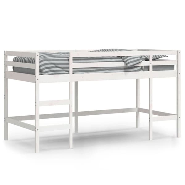 The Living Store Loftsäng med stege 90x190 cm massiv furu - Sängar & sängramar