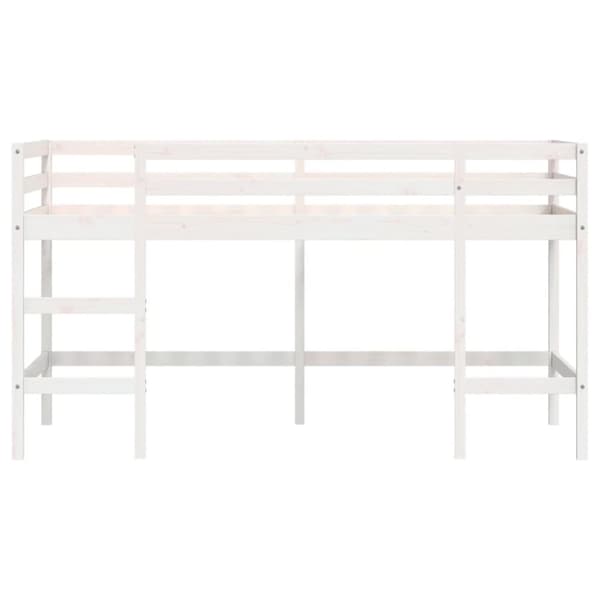 The Living Store Loftsäng med stege 90x190 cm massiv furu - Sängar & sängramar
