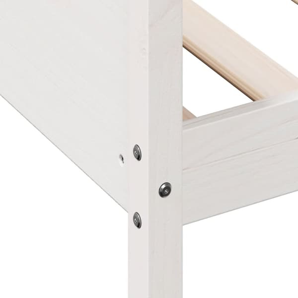 The Living Store daybed 80x200 cm massivt fyrretræ hvid - Senge & sengeramme