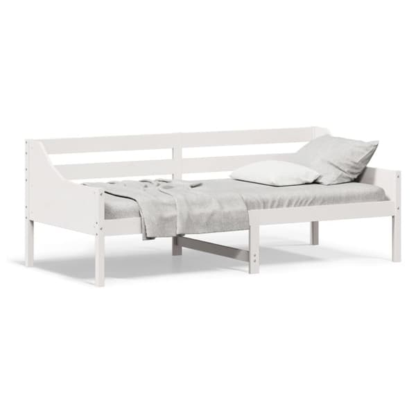 The Living Store daybed 80x200 cm massivt fyrretræ hvid - Senge & sengeramme