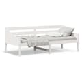 Miniatyrbillede 2 af 10: The Living Store daybed 80x200 cm massivt fyrretræ hvid -  Senge & sengeramme