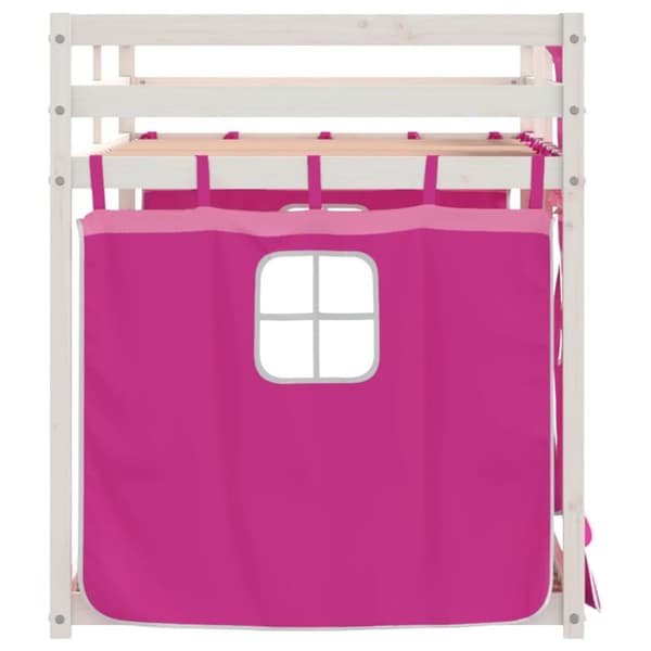 The Living Store Parvisänky verhoilla pinkki 75x190 cm täysi mänty -  Sängyt & sängynrungot