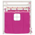 Miniatyrbild 7 av 11: The Living Store Loftsäng med rutschkana rosa 80x200 cm massiv furu -  Sängar & sängramar