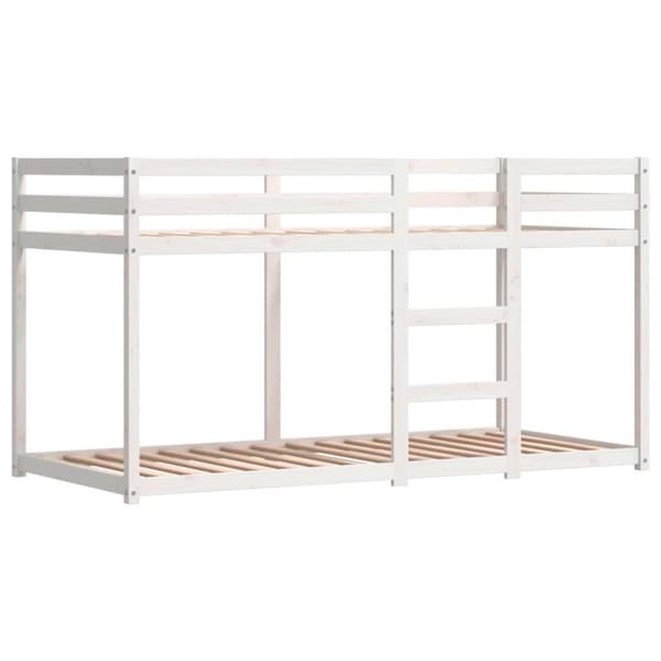 The Living Store Loftsäng med rutschkana rosa 80x200 cm massiv furu -  Sängar & sängramar