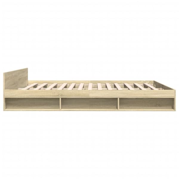 The Living Store sengeramme med skuffer 180x200 cm konstrueret træ sonoma-eg -  Senge & sengeramme