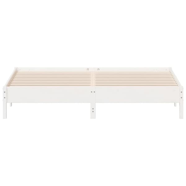 The Living Store sengeramme 180x200 cm massivt fyrretræ hvid -  Senge & sengeramme