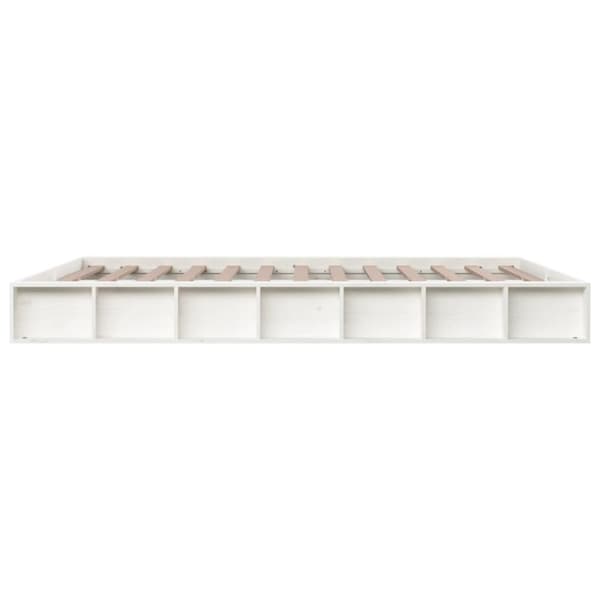 The Living Store sengeramme 160x200 cm massivt træ hvid - Senge & sengeramme