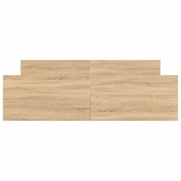 The Living Store sengeramme med sengegavl og fodgærde 150x200 cm sonoma-eg -  Senge & sengeramme