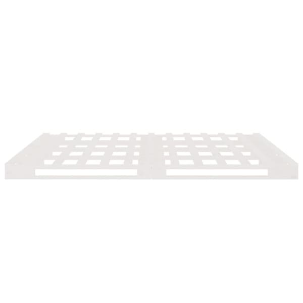 The Living Store palleseng 180x200 cm Super King massivt fyrretræ hvid - Senge & sengeramme