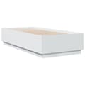 Miniatyrbillede 4 af 11: The Living Store sengeramme med LED-lys 90x200 cm konstrueret træ hvid -  Senge & sengeramme