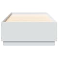 Miniatyrbillede 7 af 11: The Living Store sengeramme med LED-lys 90x200 cm konstrueret træ hvid -  Senge & sengeramme