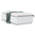 Miniatyrbillede 2 af 11: The Living Store sengeramme med LED-lys 90x200 cm konstrueret træ hvid -  Senge & sengeramme