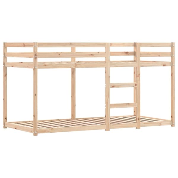 The Living Store Loftsäng med rutschkana rosa 90x200 cm massiv furu -  Sängar & sängramar