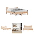 Miniatyrbillede 1 af 10: The Living Store sengeramme 140x200 cm massivt fyrretræ -  Senge & sengeramme