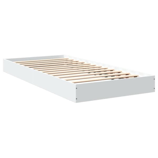 The Living Store sengeramme 75x190 cm konstrueret træ hvid - Senge & sengeramme