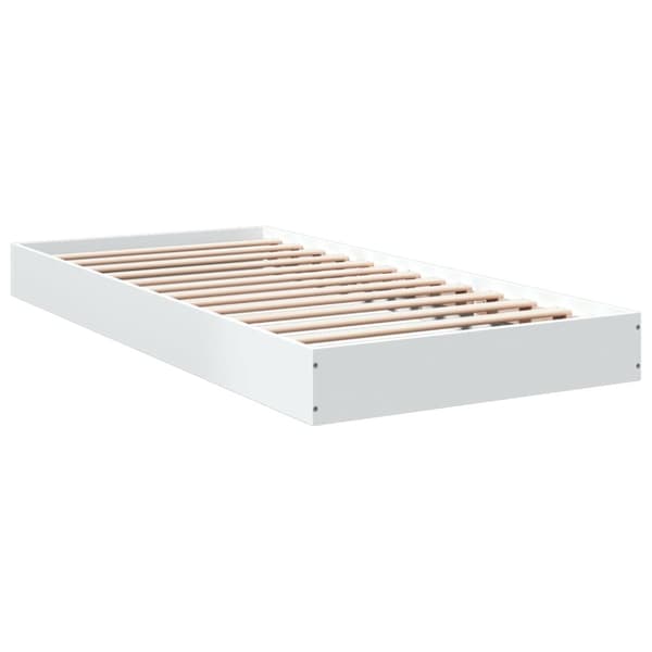 The Living Store sengeramme 75x190 cm konstrueret træ hvid - Senge & sengeramme