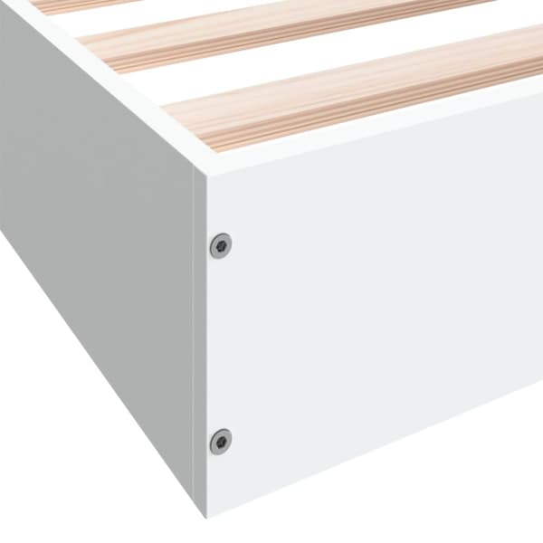 The Living Store sengeramme 75x190 cm konstrueret træ hvid - Senge & sengeramme