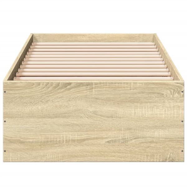 The Living Store sengeramme 100x200 cm konstrueret træ sonoma-eg - Senge & sengeramme