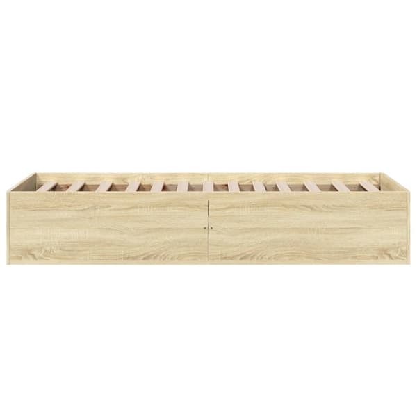 The Living Store sengeramme 100x200 cm konstrueret træ sonoma-eg -  Senge & sengeramme