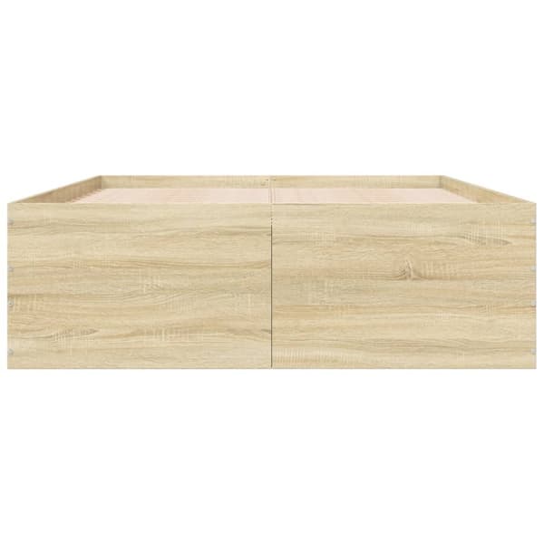 The Living Store sengestel 140x200 cm konstrueret træ sonoma-eg - Senge & sengeramme