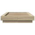 Miniatyrbillede 6 af 11: The Living Store sengeramme med LED-lys 90x190 cm konstrueret træ sonoma-eg -  Senge & sengeramme