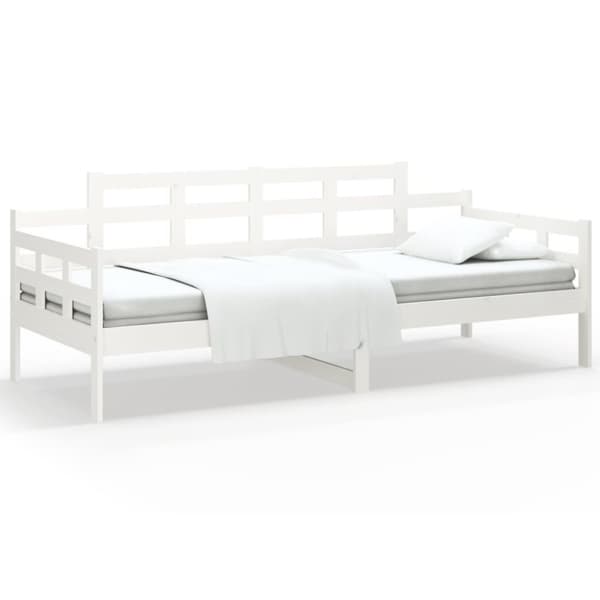 The Living Store Dagbädd vit 90x200 cm massiv furu -  Sängar & sängramar