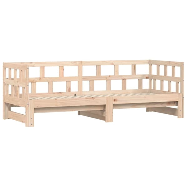 The Living Store daybed med udtræk 80x200 cm massivt fyrretræ -  Senge & sengeramme