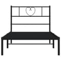 Miniatyrbillede 6 af 10: The Living Store sengeramme med sengegavl 90x200 cm metal sort -  Senge & sengeramme