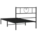 Miniatyrbillede 8 af 10: The Living Store sengeramme med sengegavl 90x200 cm metal sort -  Senge & sengeramme