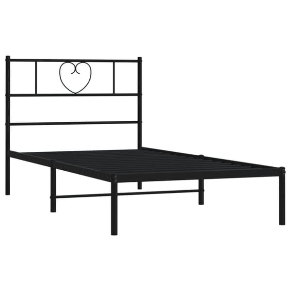 The Living Store sengeramme med sengegavl 80x200 cm metal sort - Senge & sengeramme