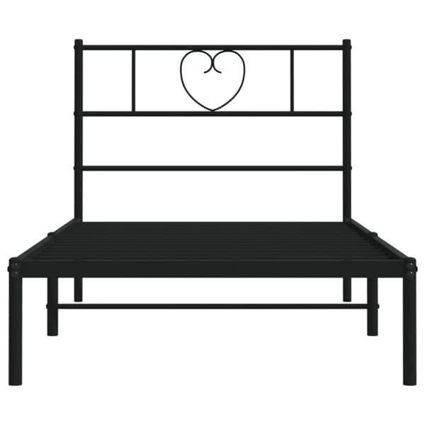The Living Store sengeramme med sengegavl 80x200 cm metal sort - Senge & sengeramme