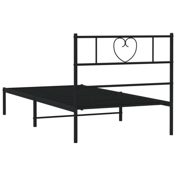 The Living Store sengeramme med sengegavl 80x200 cm metal sort - Senge & sengeramme